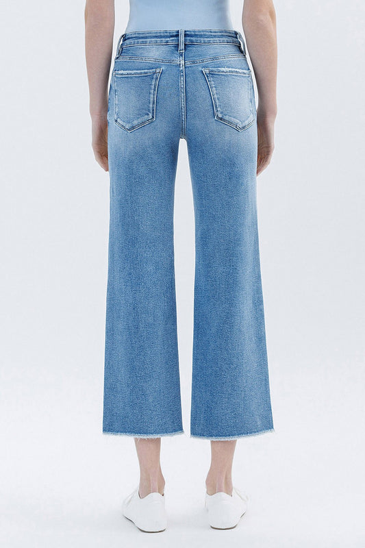 Amy High Rise Slim Wide Leg Jeans