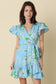 Andros Floral Ruffle Wrap Mini Dress