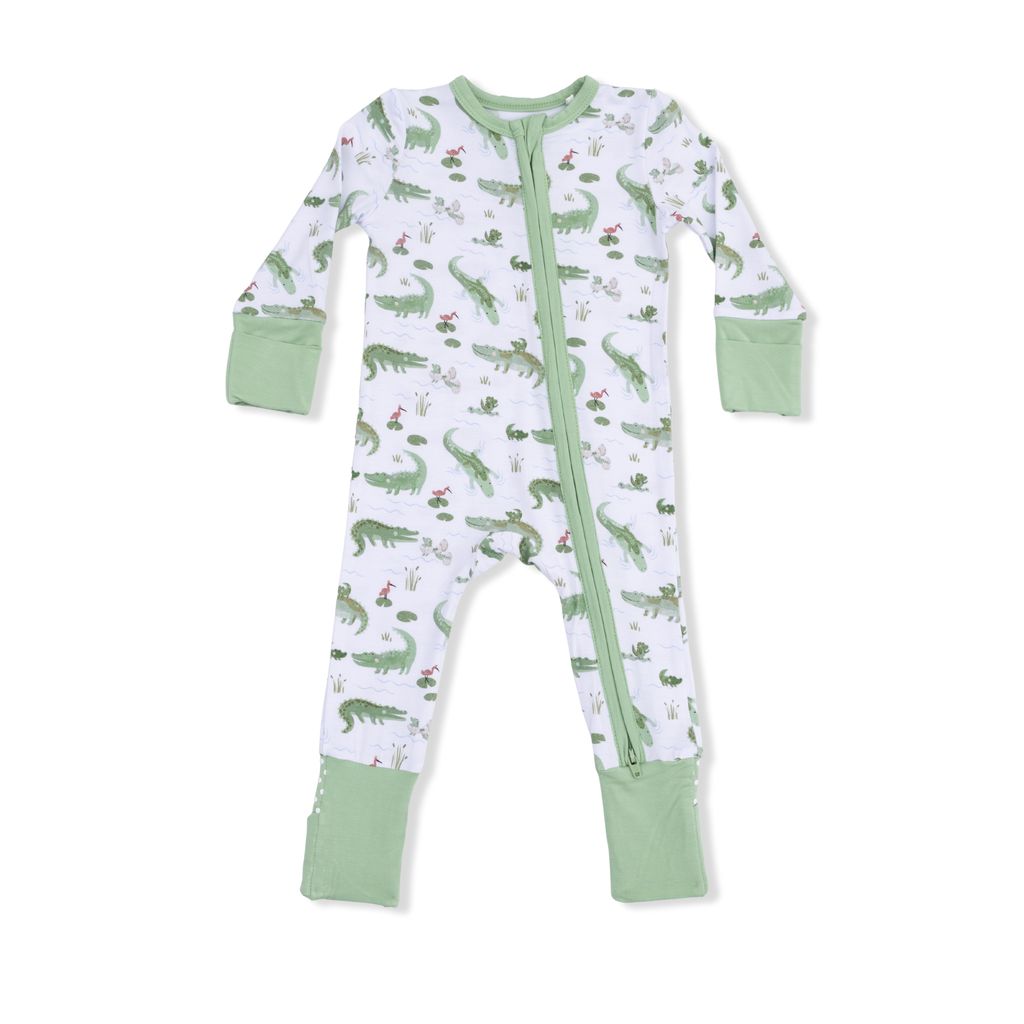Angel Dear Crayon Alligators Romper