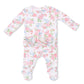 Angel Dear Cute Little Roses Ruffle Back Zipper Footie