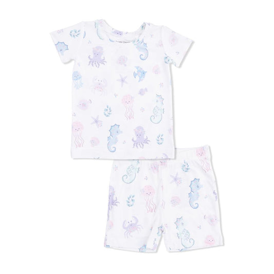 Angel Dear Floral Sea Creatures Loungewear Short Set