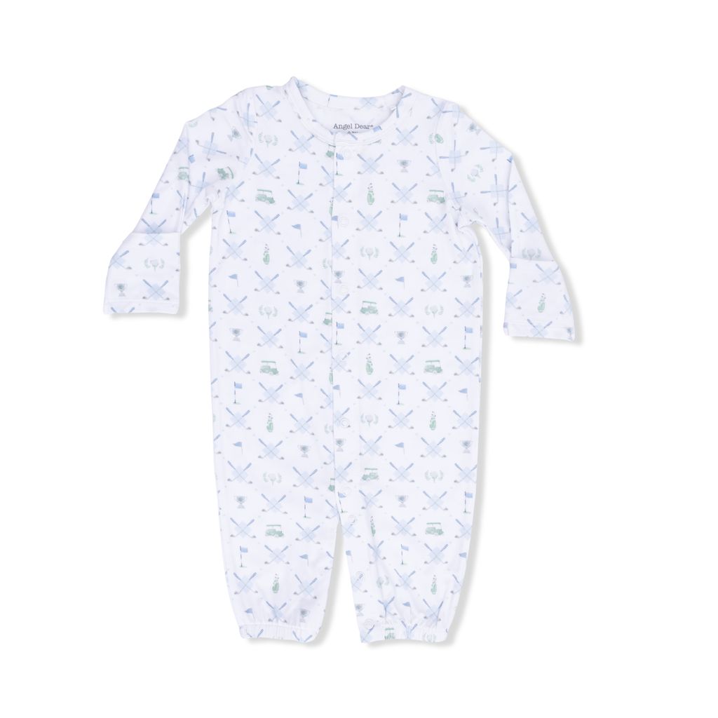 Angel Dear Golf Trellis Blue Convertible Gown & Shortie