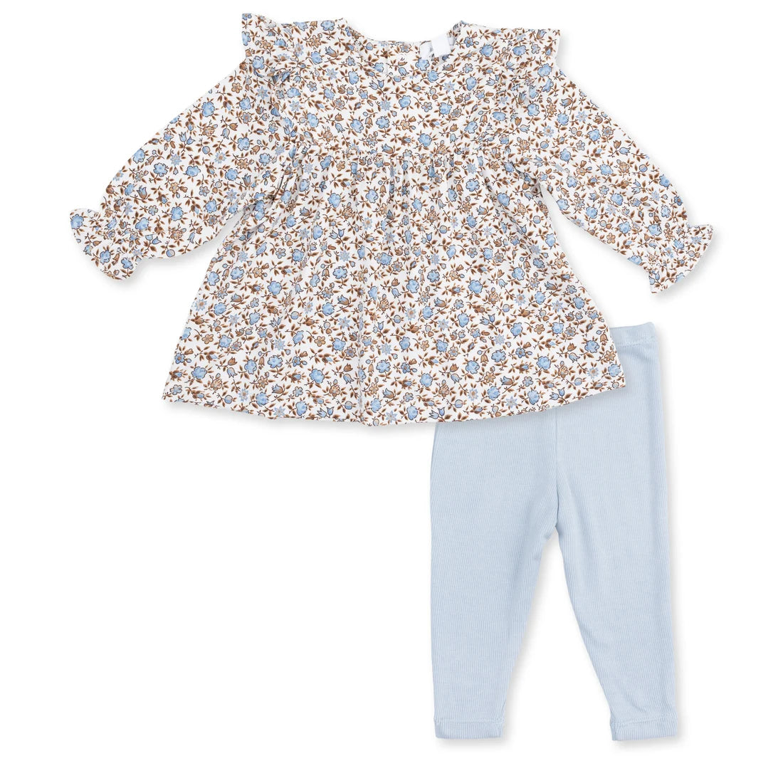 Angel Dear Hazel Floral Ruffle Tunic With Legging