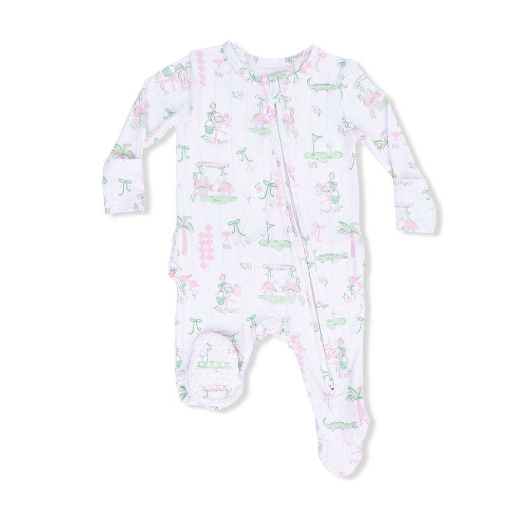 Angel Dear Pretty Golf Ruffle Zipper Footie