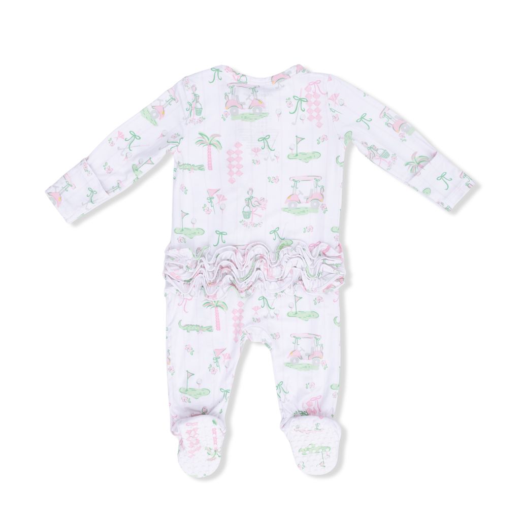 Angel Dear Pretty Golf Ruffle Zipper Footie