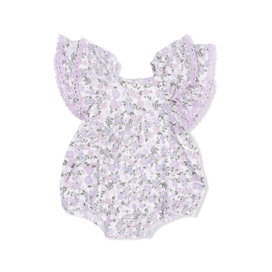 Angel Dear Shannon Floral V Neck Bubble