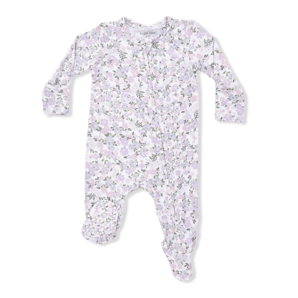 Angel Dear Shannon Floral Zipper Footie