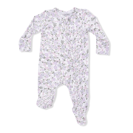 Angel Dear Shannon Floral Zipper Footie
