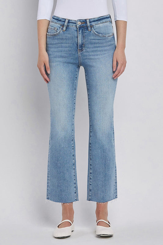 Angela High Rise Kick Flare Jeans