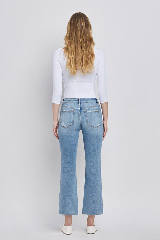 Angela High Rise Kick Flare Jeans