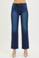 Annie Tummy Control Mid Rise Straight Jeans In Dark