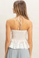 Annie Smocked Halter Top in White