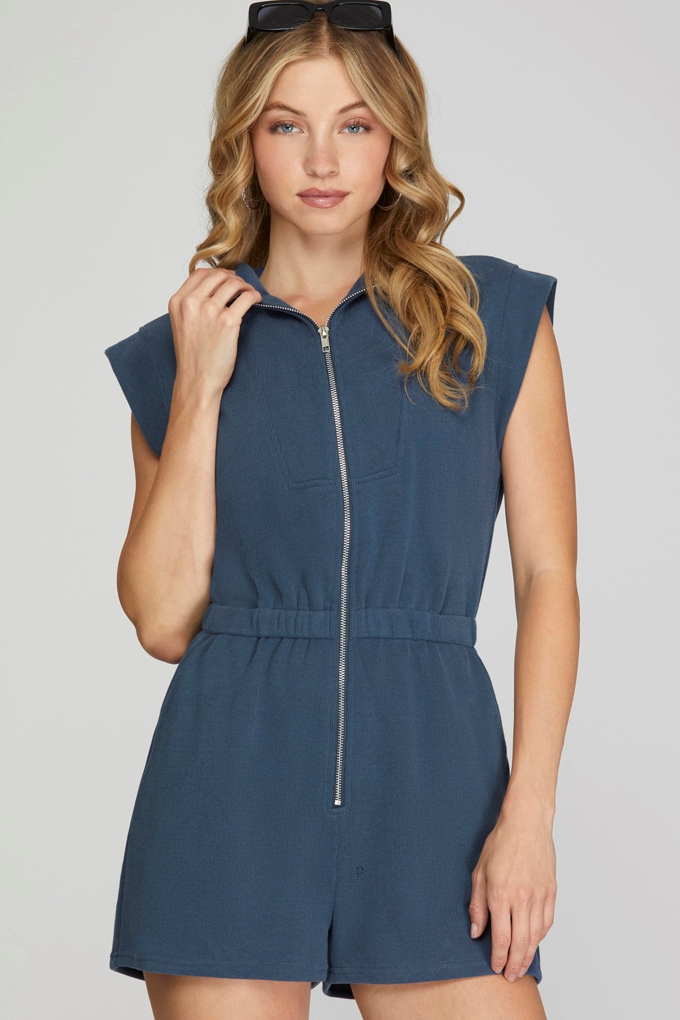 Athleisure Romper in Navy