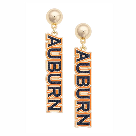 Auburn Tigers Pave Outline Earrings