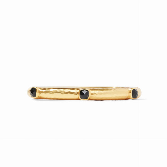 Julie Vos Catalina Stone Hinge Bangle Obsidian Black