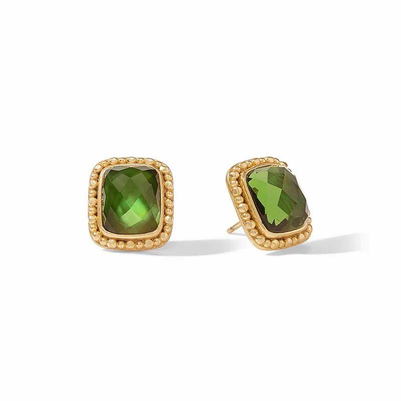 Julie Vos Marbella Stud Earrings Green