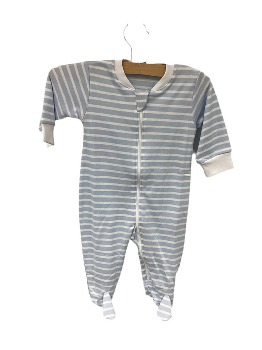 Kissy Kissy Light Blue Striped Footie