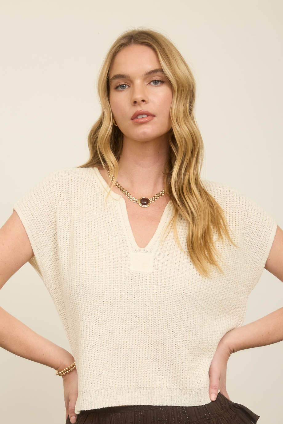 Spring Forward Sweater In Cream
