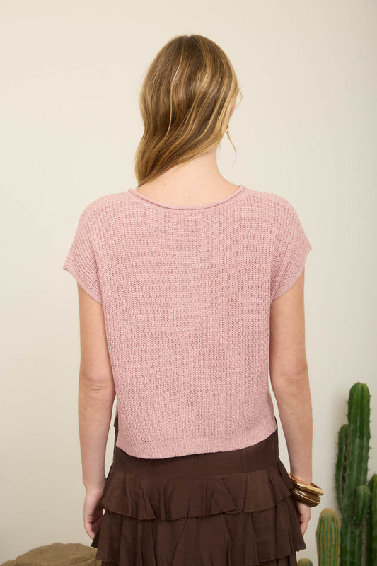 Spring Forward Sweater In Mauve