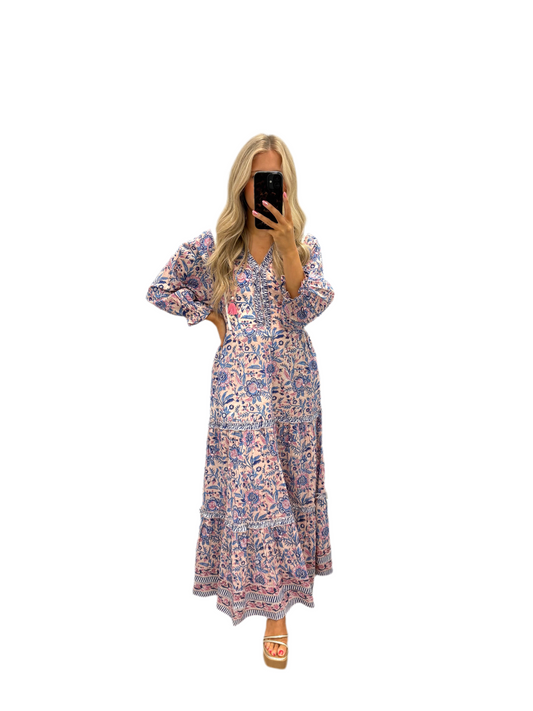 Amelia Maxi in Coral Bloom