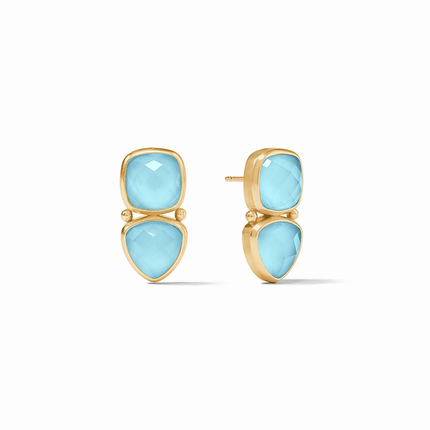 Julie Vos Aquitaine Midi Earring In Iridescent Capri Blue