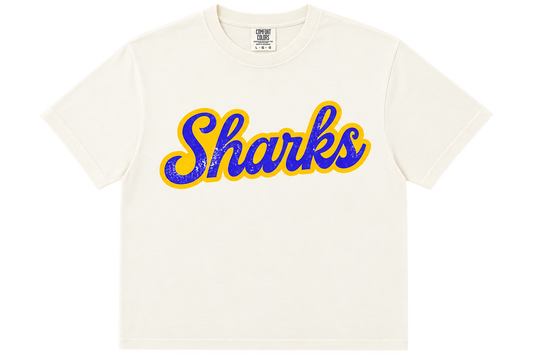 Sharks Scripted Tee