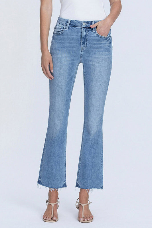 Bella High Rise Medium Wash Kick Flare Jeans