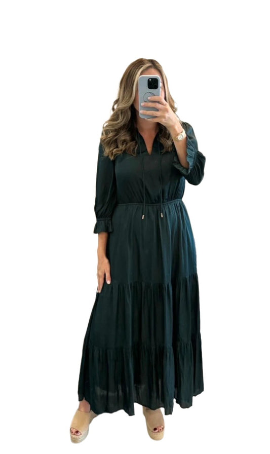 Bianca Maxi Dress In Astro Green