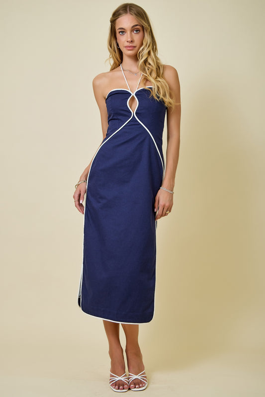 Bless The USA Midi Dress In Navy