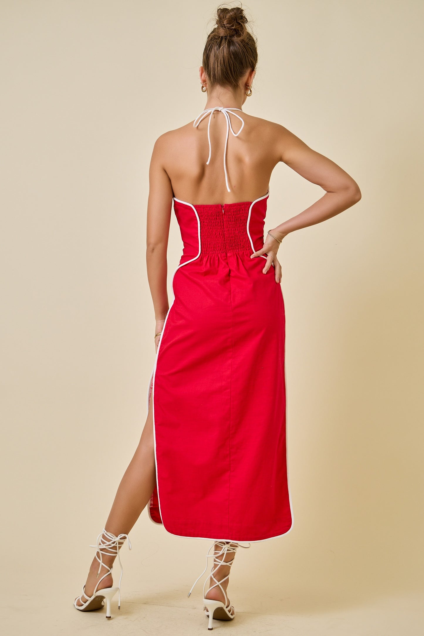 Bless The USA Midi Dress In Red