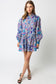 Blooming Blues Button Down Mini Dress