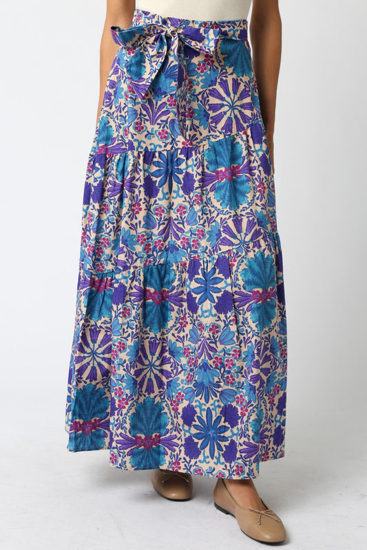 Blooming Blues Maxi Skirt