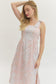 Blooming Vines Midi Dress in Pink