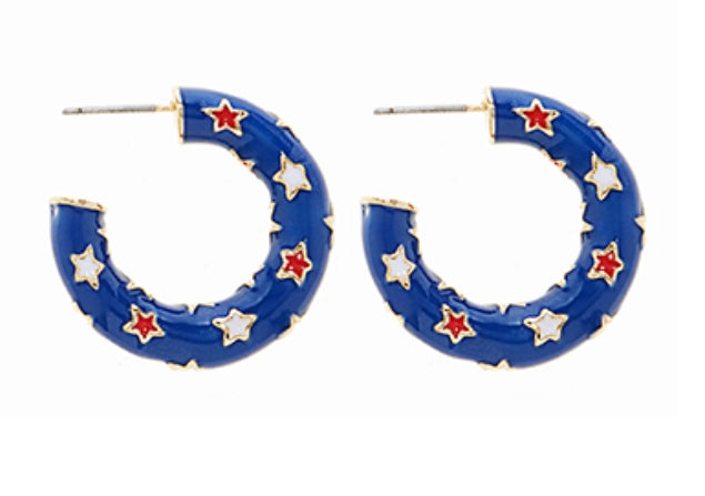USA Blue Star Hoop