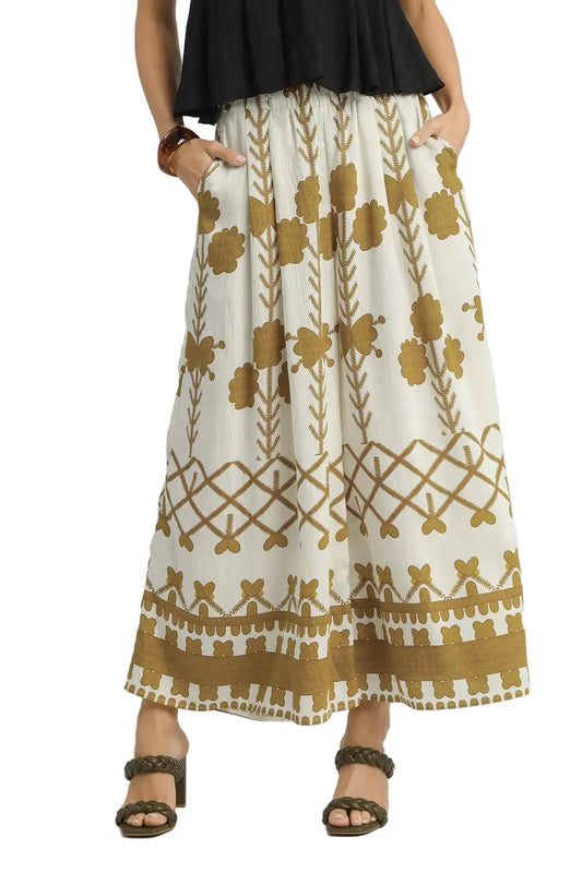 Boho Floral Print Maxi Pants