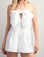 Bow Front Romper in White