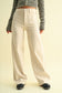 Brooklyn Mini Patch Pocket Wide Leg In Dark Ecru