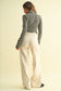 Brooklyn Mini Patch Pocket Wide Leg In Dark Ecru
