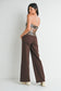 Brooklyn Mini Patch Pocket Wide Leg In Brown