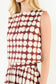 Brown Geometric Tank Top