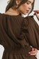 Smocked Tiered Maxi Dress In Brown