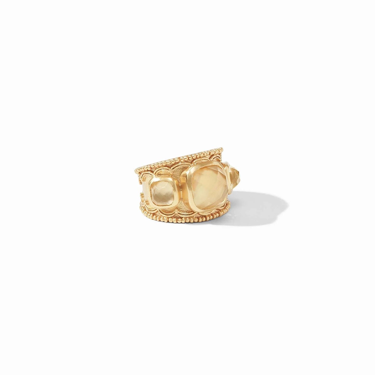 Julie Vos Trieste Statement Ring Iridescent Champagne