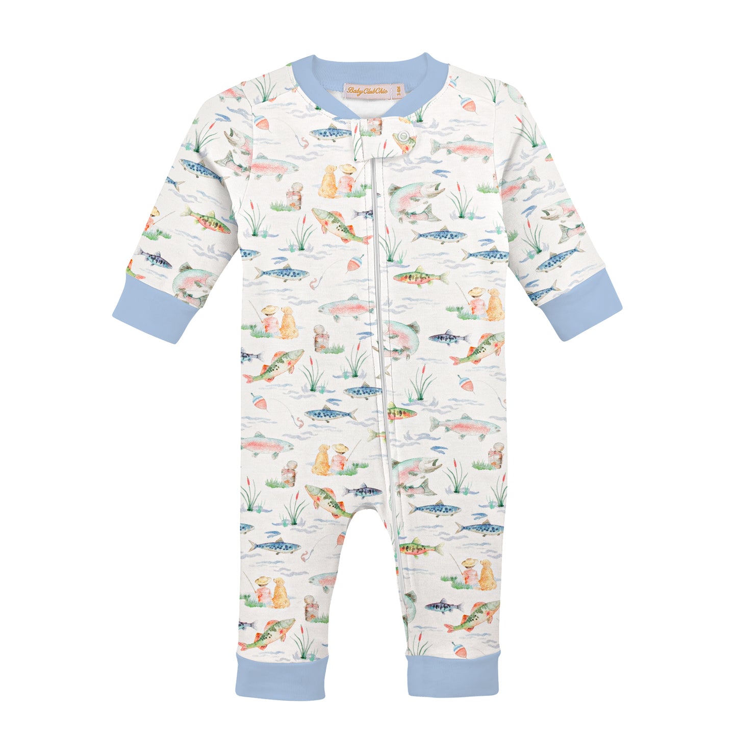 Baby Club Chic Gone Fishing Zipped Coverall
