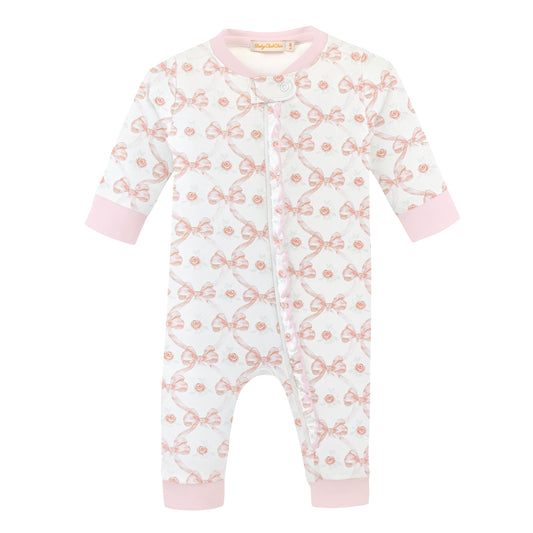 Baby Chic Bows & Roses Zipper Coverall