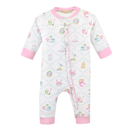 Baby Club Chic By The Sea Zipped Ruffle Coverall