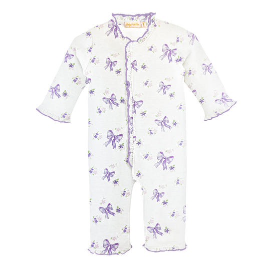 Baby Chic Lavender Bows Coverall