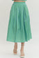 Cabana Stripe Maxi Skirt In Green Sky