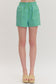 Cabana Stripe Shorts In Green Sky