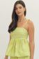 Cabana Stripe Tank Top In Lime
