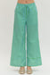 Cabana Stripe Wide Leg Pants In Green Sky